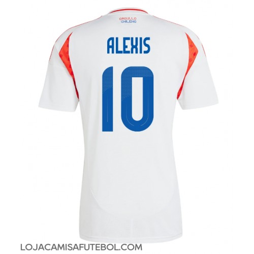 Camisa de Futebol Chile Alexis Sanchez #10 Equipamento Secundário Copa America 2024 Manga Curta